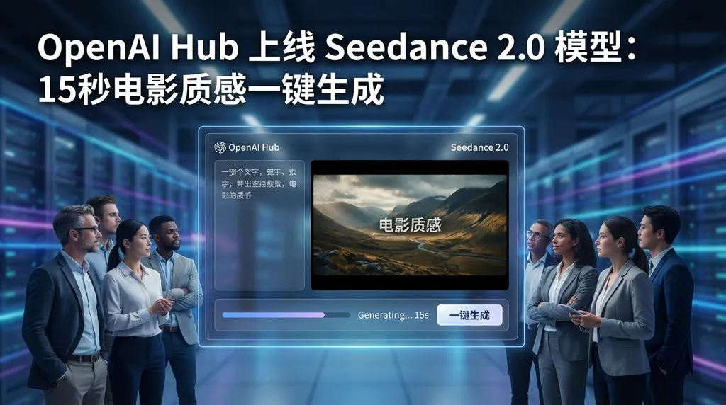 OpenAI Hub 上线 Seedance 2.0 模型:15秒电影质感一键生成