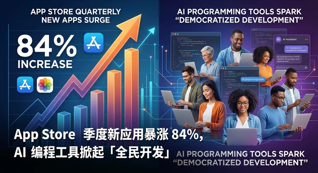App Store 季度新应用暴涨 84%,AI 编程工具掀起「全民开发」