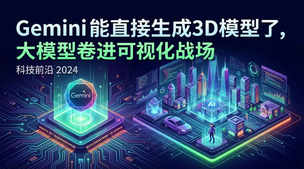 Gemini 能直接生成3D模型了,大模型卷进可视化战场