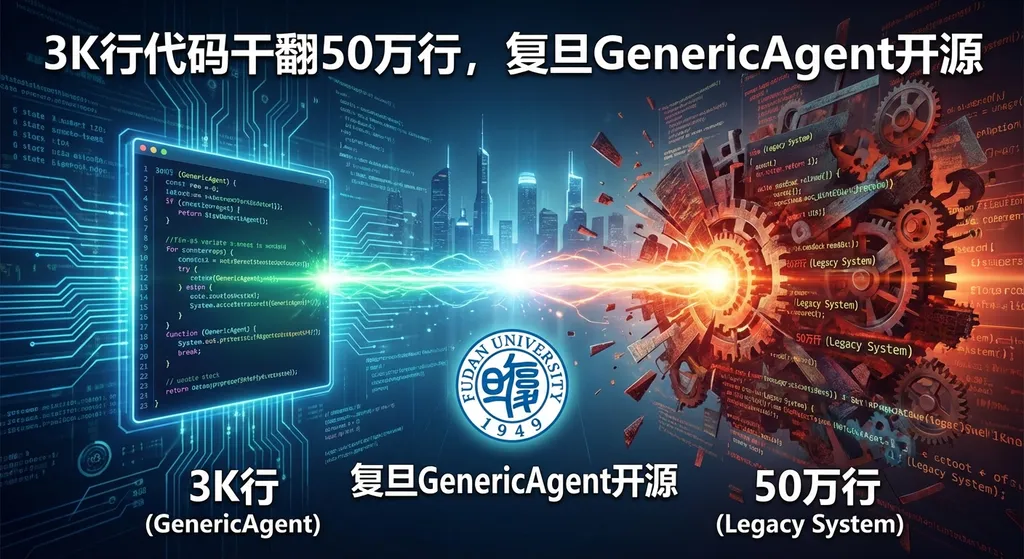 3K行代码干翻50万行,复旦GenericAgent开源