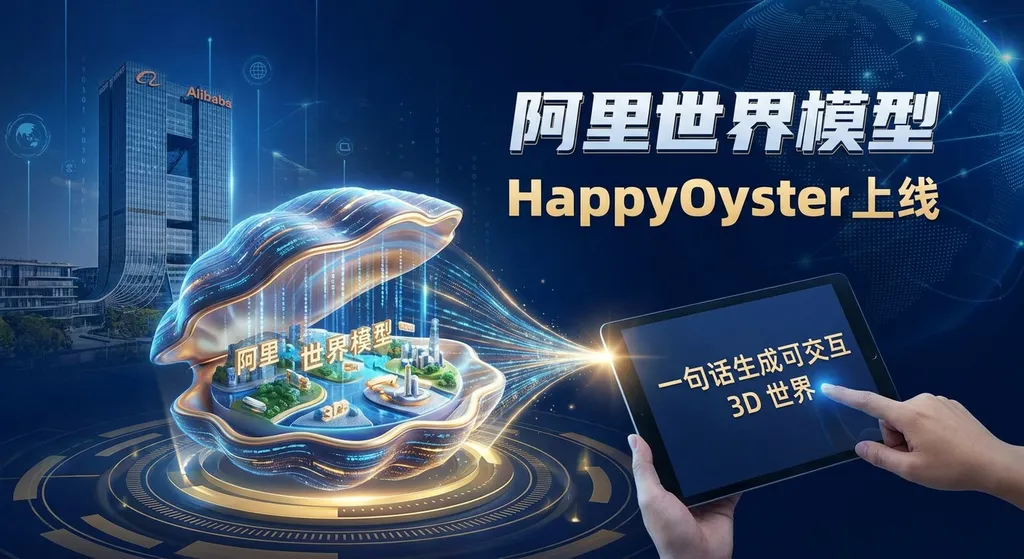 阿里世界模型 HappyOyster 上线:一句话生成可交互 3D 世界