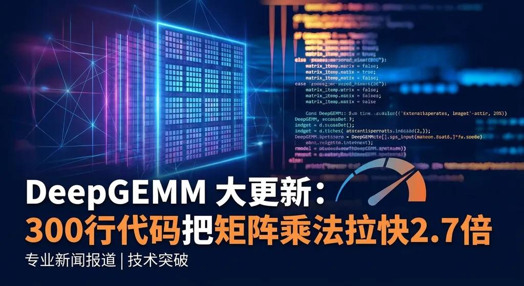DeepGEMM 大更新:300行代码把矩阵乘法拉快2.7倍