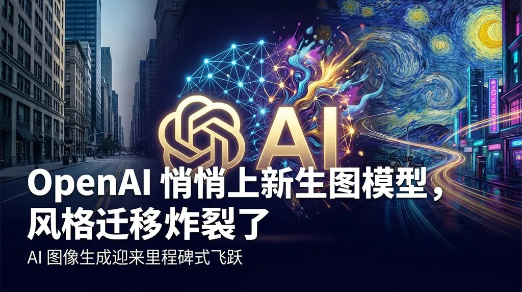OpenAI 悄悄上新生图模型,风格迁移炸裂了