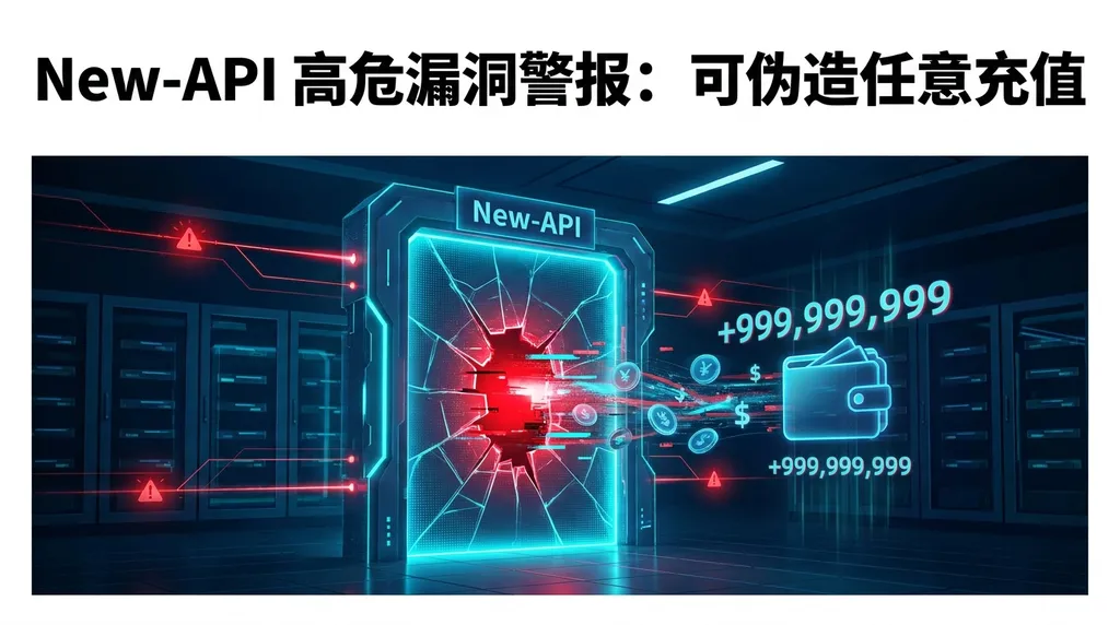 New-API 爆高危漏洞:可伪造任意充值