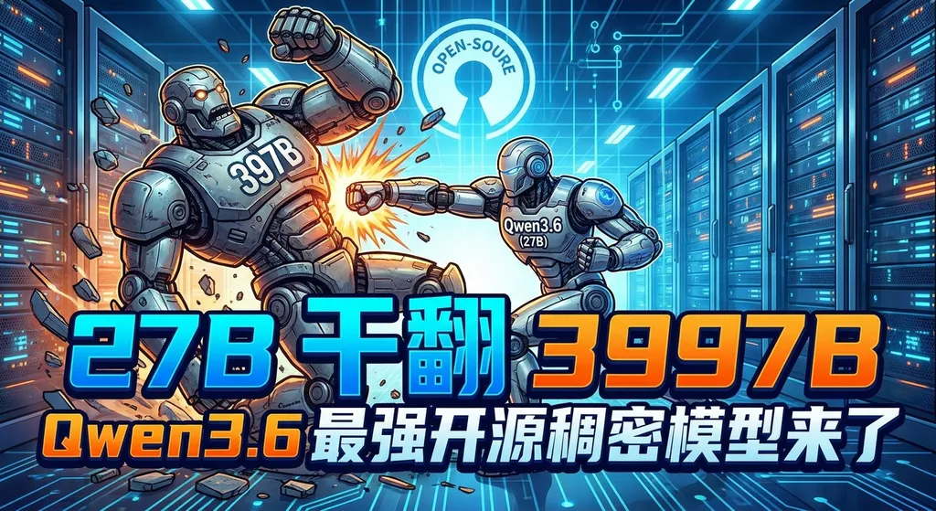 27B 干翻 397B:Qwen3.6 最强开源稠密模型来了