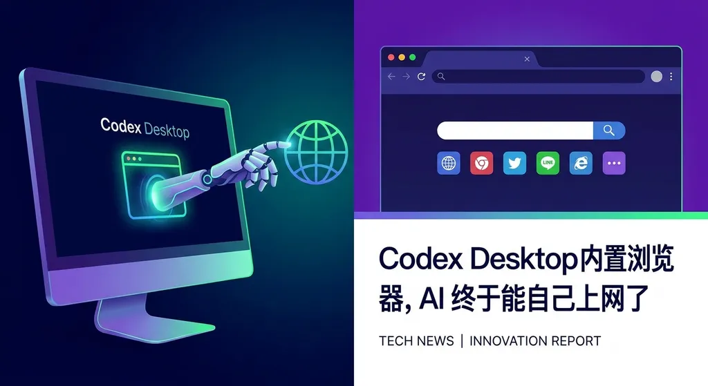 Codex Desktop 内置浏览器,AI 终于能自己上网了