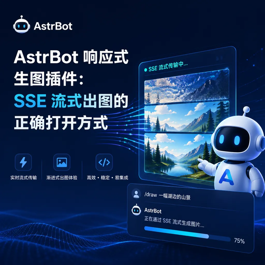 AstrBot 响应式生图插件:SSE 流式出图的正确打开方式