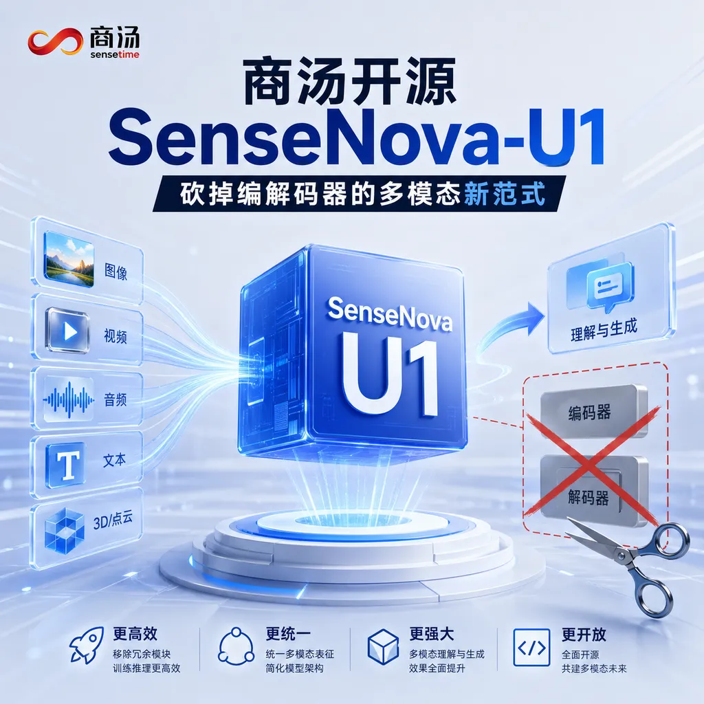 商汤开源SenseNova-U1:砍掉编解码器的多模态新范式