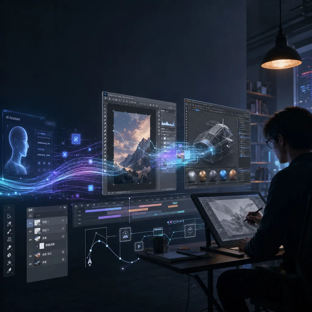 Claude 直连 Photoshop 和 Blender,AI 要抢创意人饭碗了?
