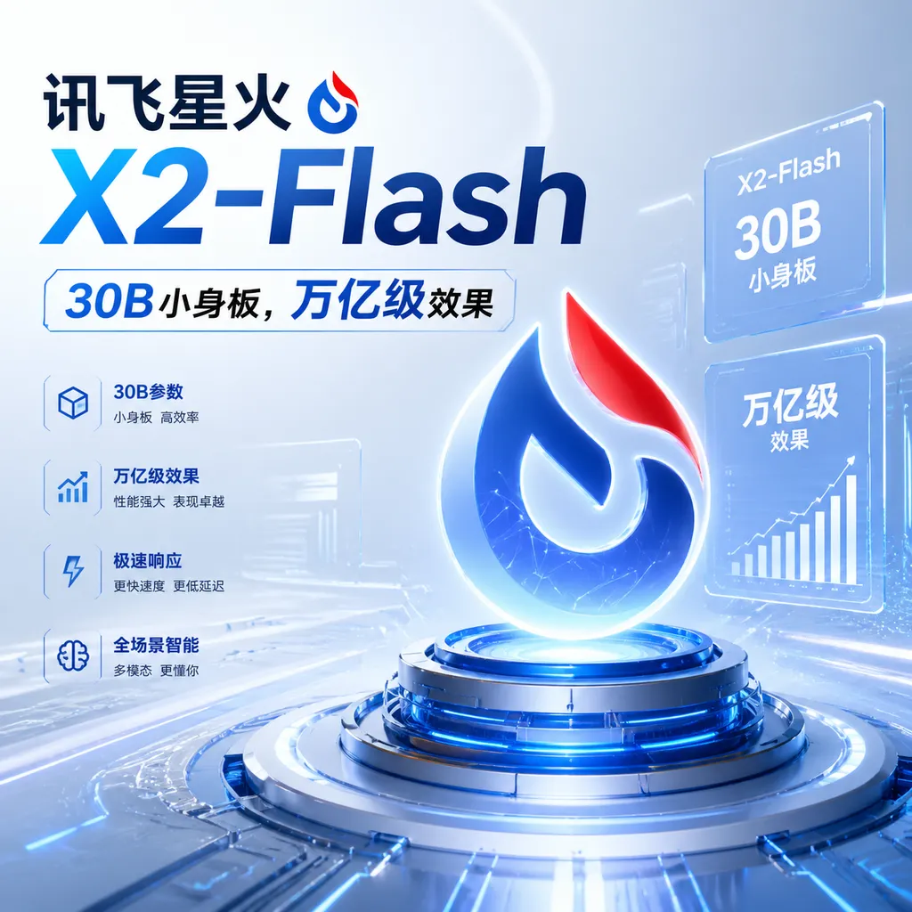 讯飞星火X2-Flash:30B小身板,万亿级效果