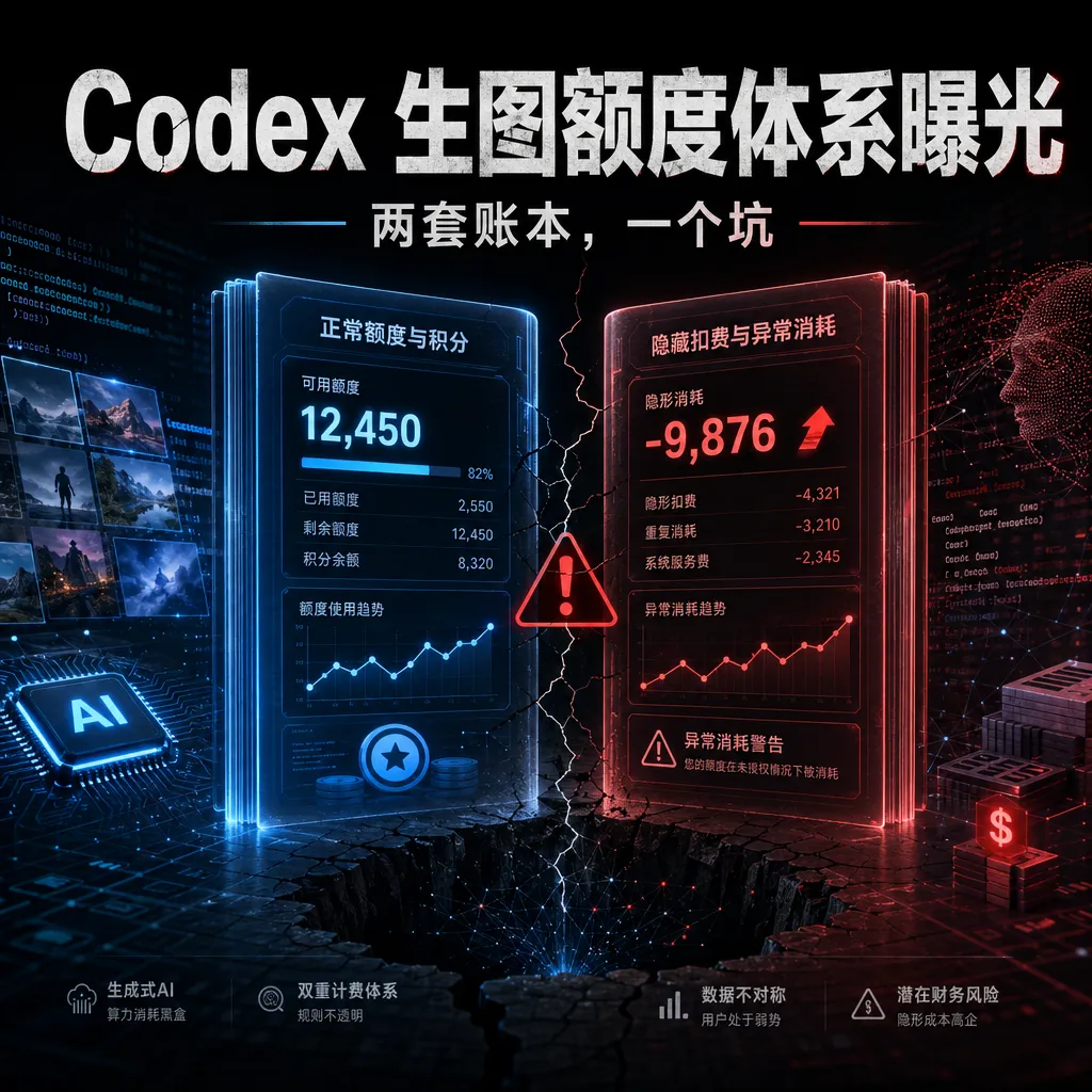 Codex 生图额度体系曝光:两套账本,一个坑