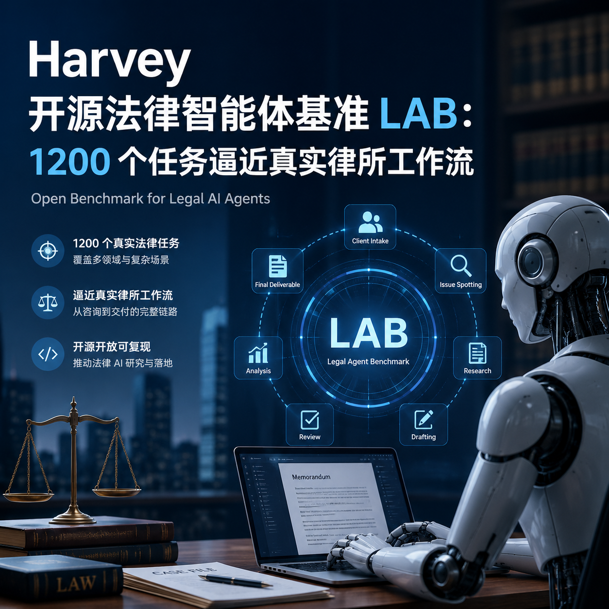 Harvey 开源法律智能体基准 LAB:1200 个任务逼近真实律所工作流