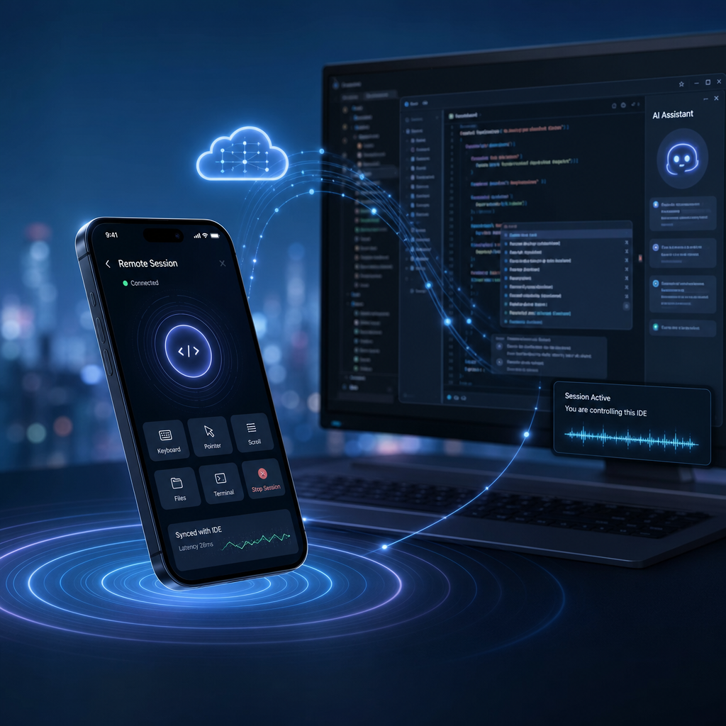 GitHub Copilot 远程控制上线:手机接管 IDE 代码会话