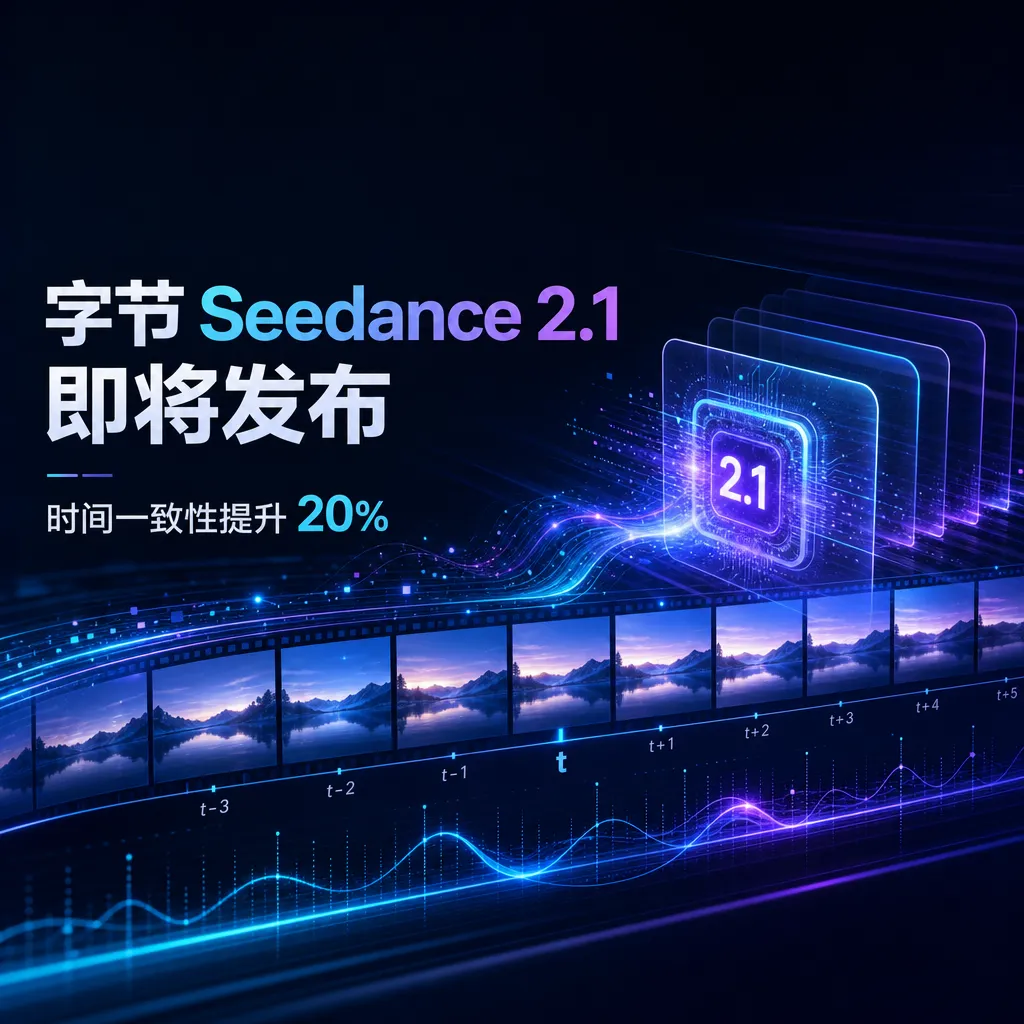 字节 Seedance 2.1 即将发布:时间一致性提升 20%