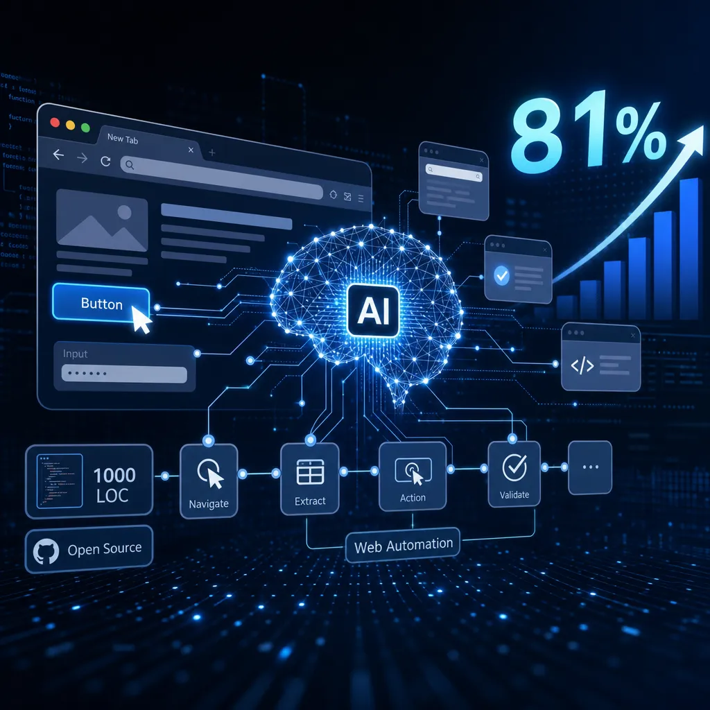 微软开源 Webwright:1000 行代码让 GPT-5.4 网页任务成功率飙升 81%