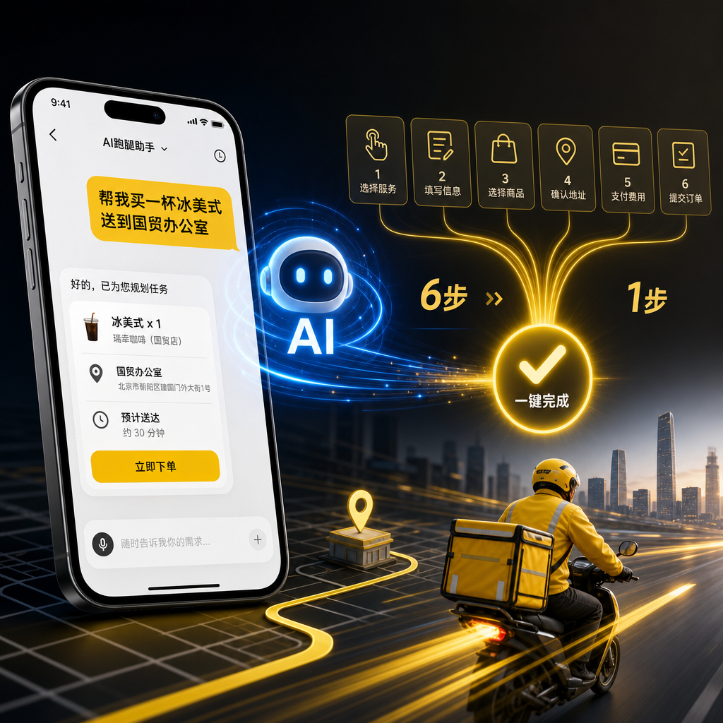 美团跑腿接入 AI Agent,自然语言下单压缩六步为一步