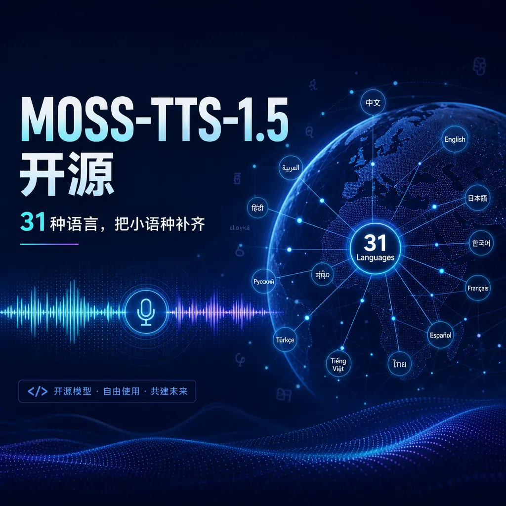 MOSS-TTS-1.5 开源:31种语言,把小语种补齐