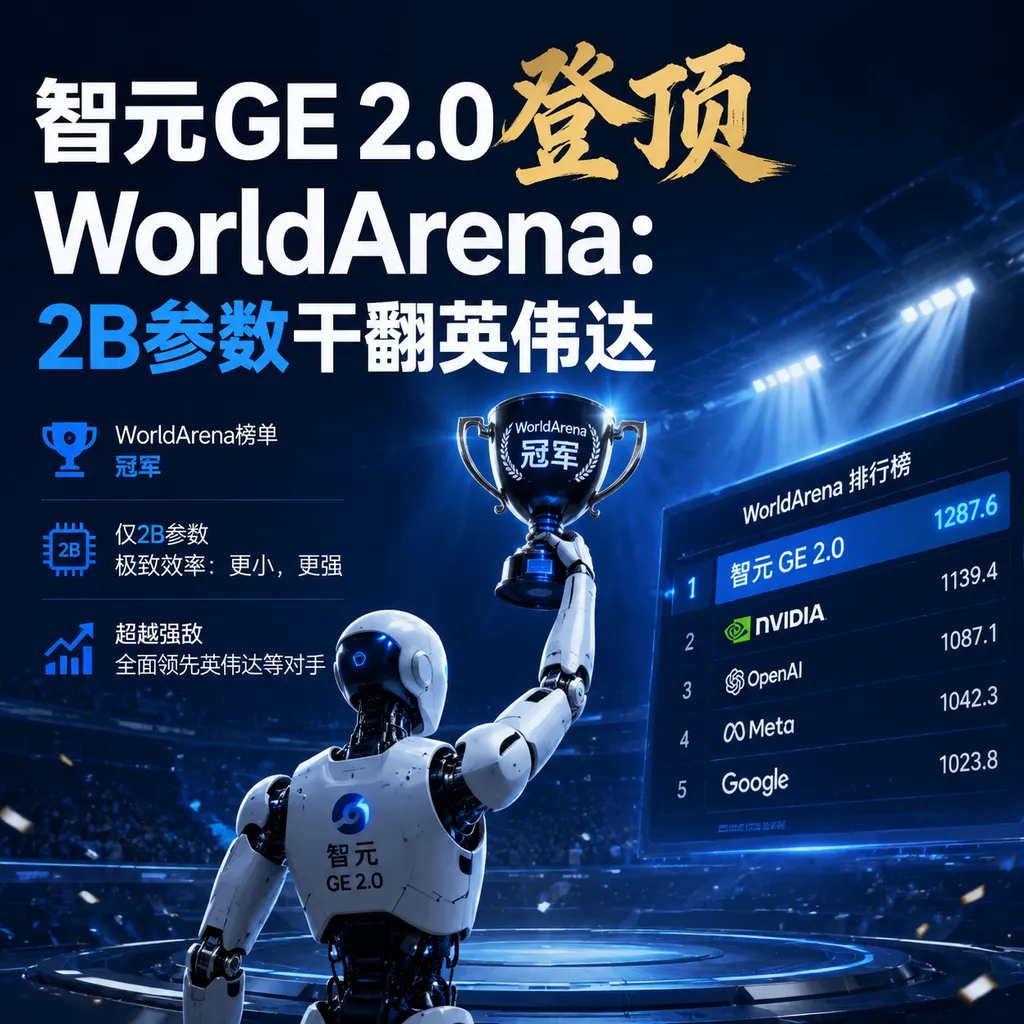 智元GE 2.0登顶WorldArena:2B参数干翻英伟达