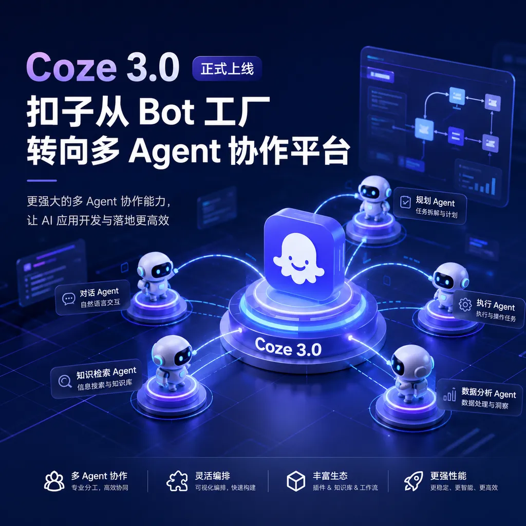 Coze 3.0 Launch: Coze Shifts from a Bot Factory to a Multi-Agent Collaboration Platform