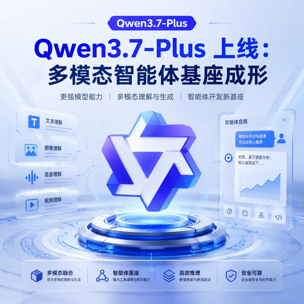 Qwen3.7-Plus 上线:多模态智能体基座成形