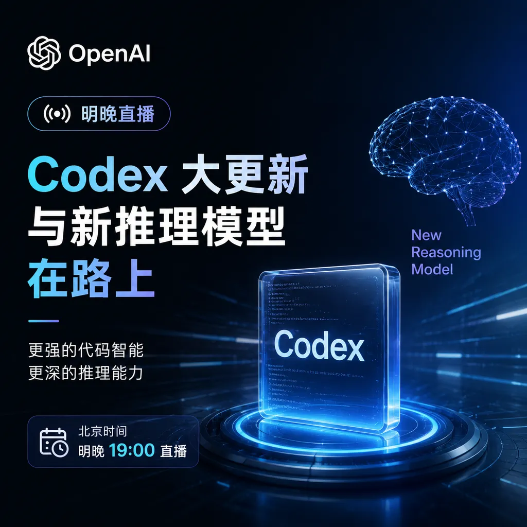 OpenAI Live Tomorrow Night: Major Codex Update and New Reasoning Model on the Way