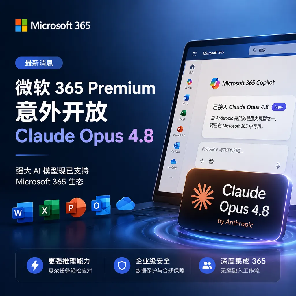 Microsoft 365 Premium Unexpectedly Opens Claude Opus 4.8