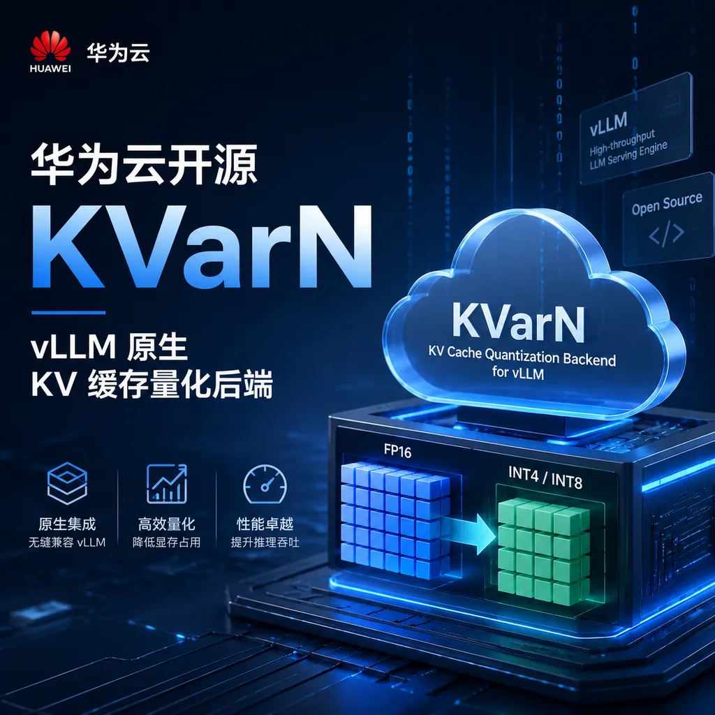 Huawei Cloud Open-Source KVarN: vLLM Native KV Cache Quantization Backend
