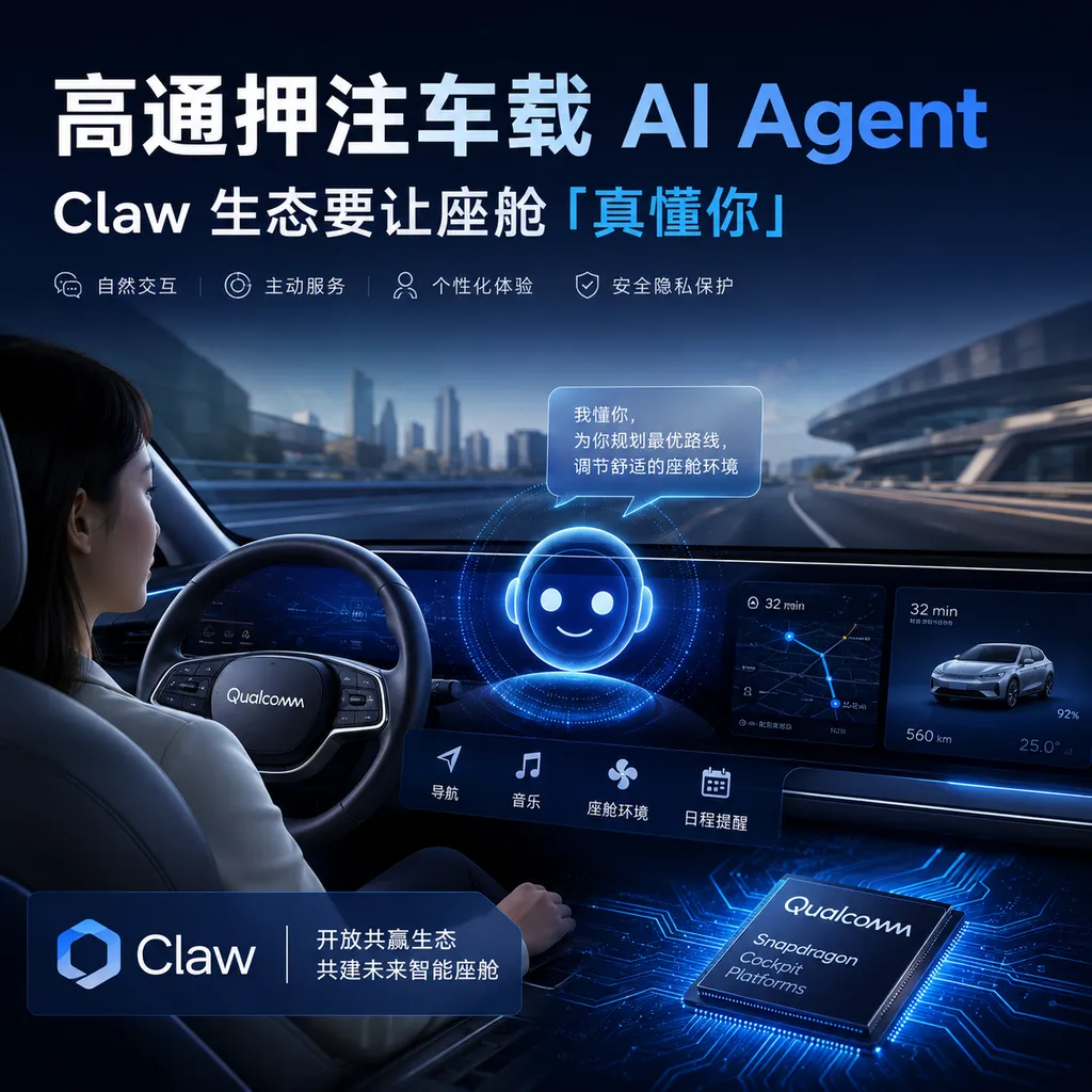 Qualcomm Bets on In-Vehicle AI Agents, Claw Ecosystem Aims to Make the Cockpit “Truly Understand You”