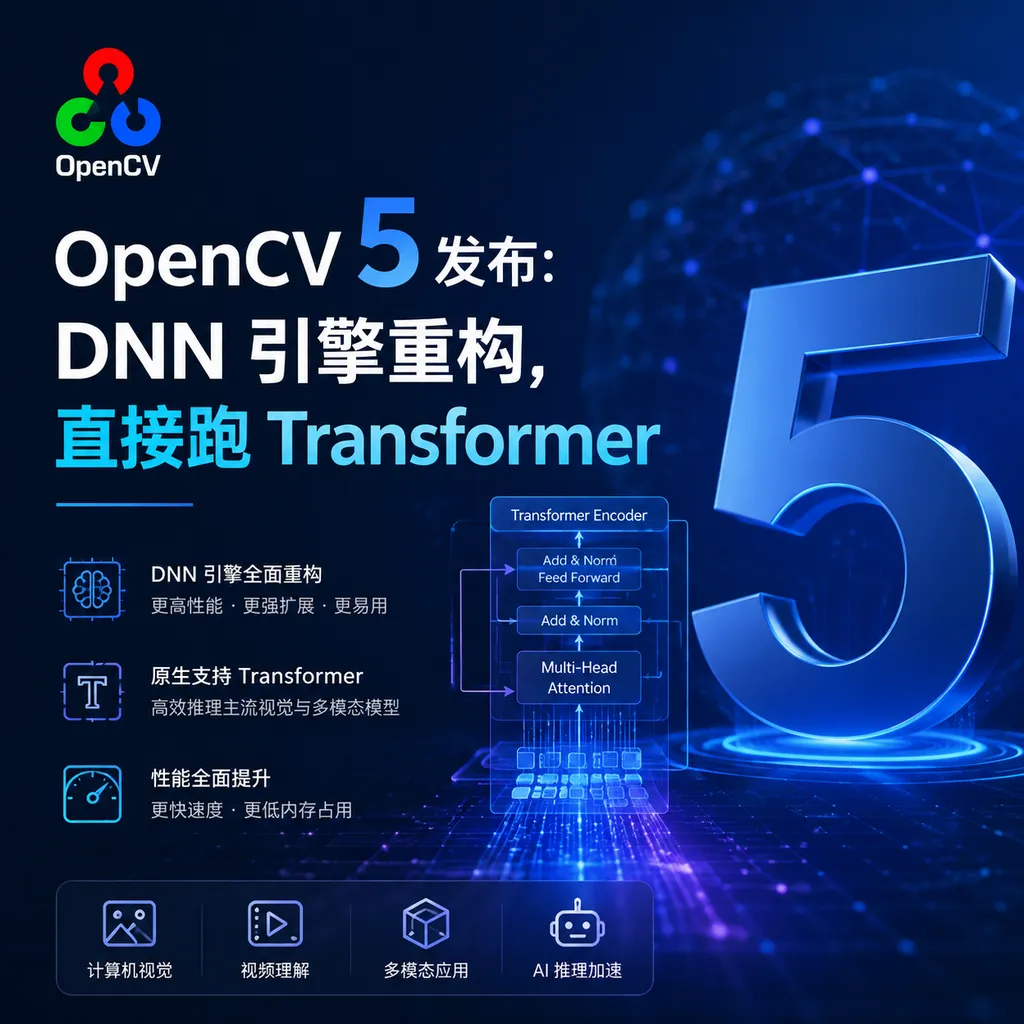 OpenCV 5 Release: DNN Engine Reconstruction, Run Transformer Directly