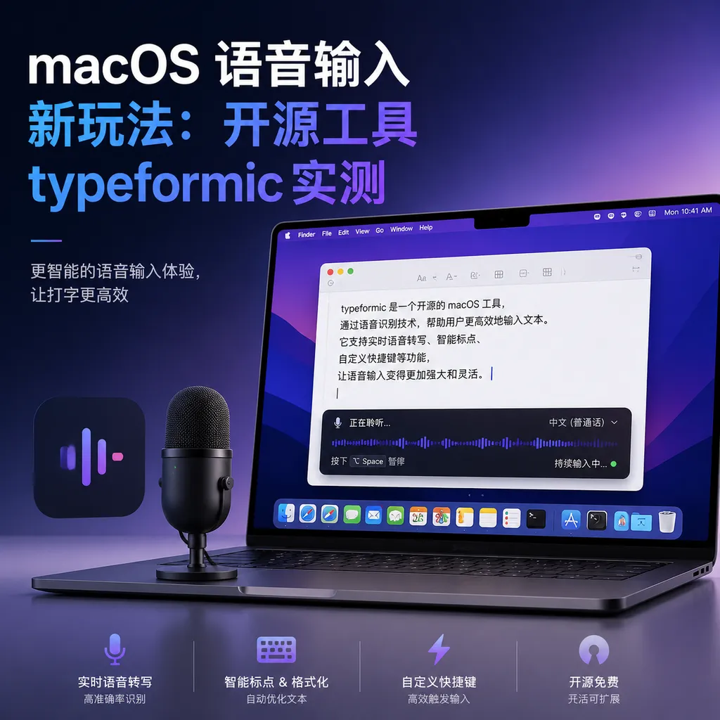 macOS 语音输入新玩法:开源工具 typeformic 实测