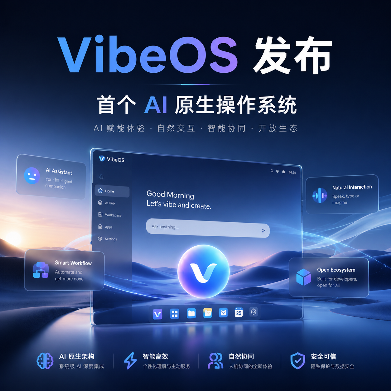 VibeOS 发布:首个 AI 原生操作系统