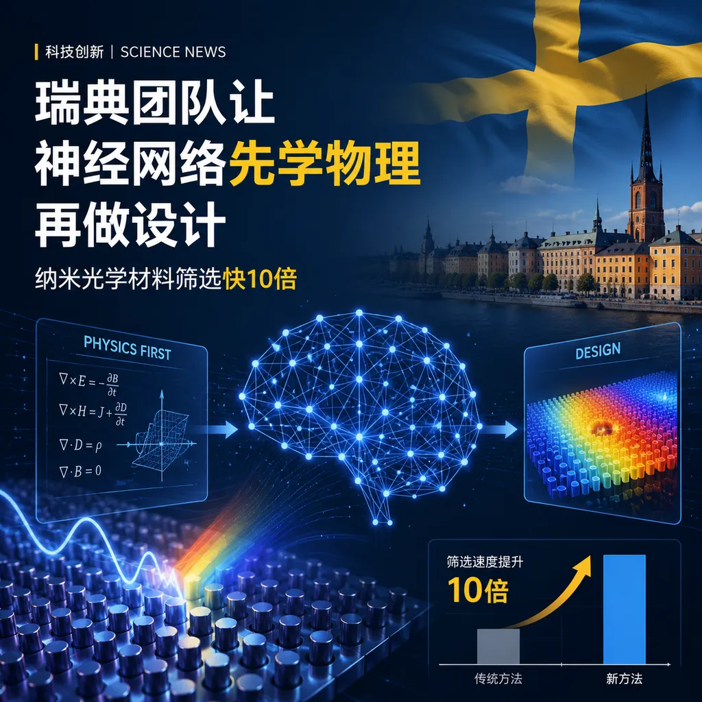 瑞典团队让神经网络先学物理再做设计,纳米光学材料筛选快10倍