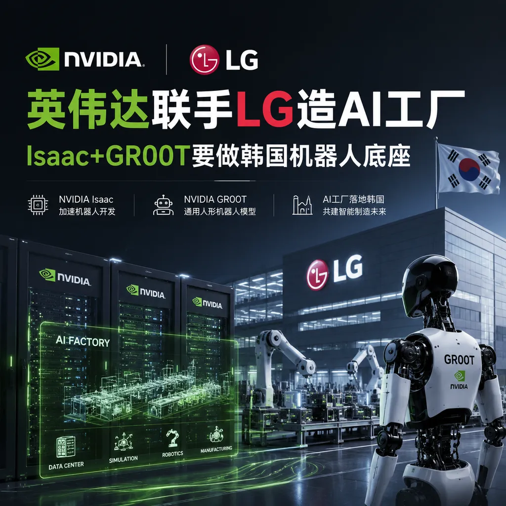英伟达联手LG造AI工厂,Isaac+GR00T要做韩国机器人底座