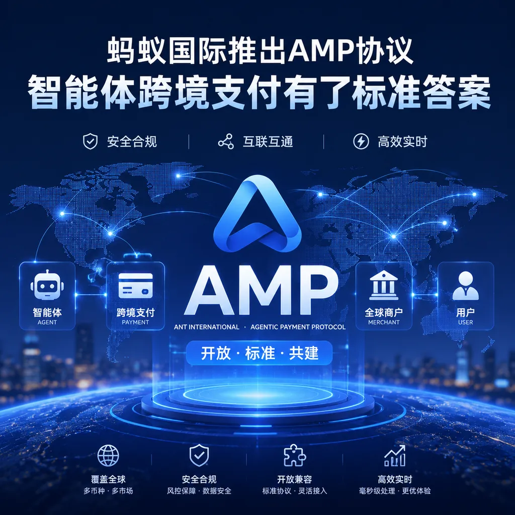 蚂蚁国际推出AMP协议,智能体跨境支付有了标准答案