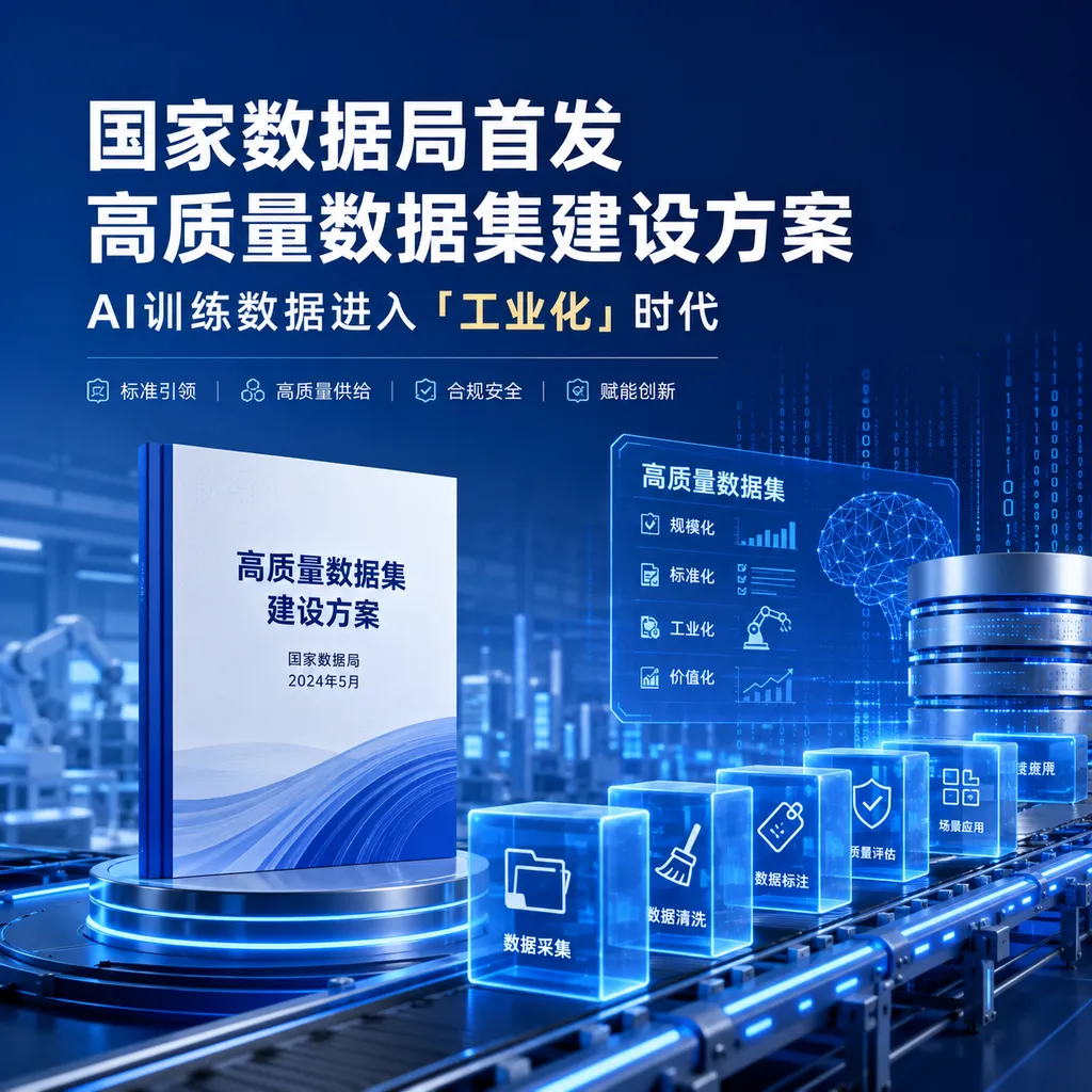 国家数据局首发高质量数据集建设方案,AI训练数据进入「工业化」时代