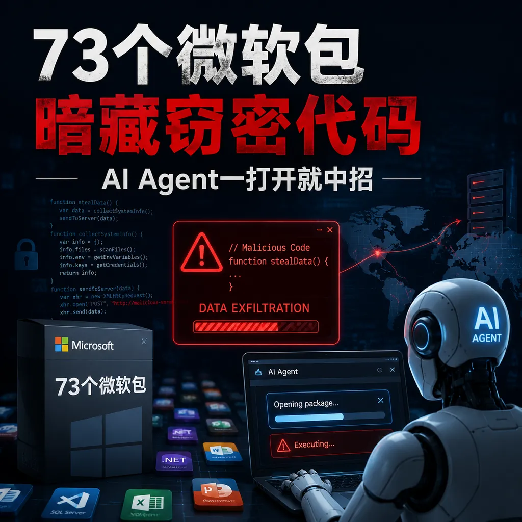 73个微软包暗藏窃密代码,AI Agent一打开就中招