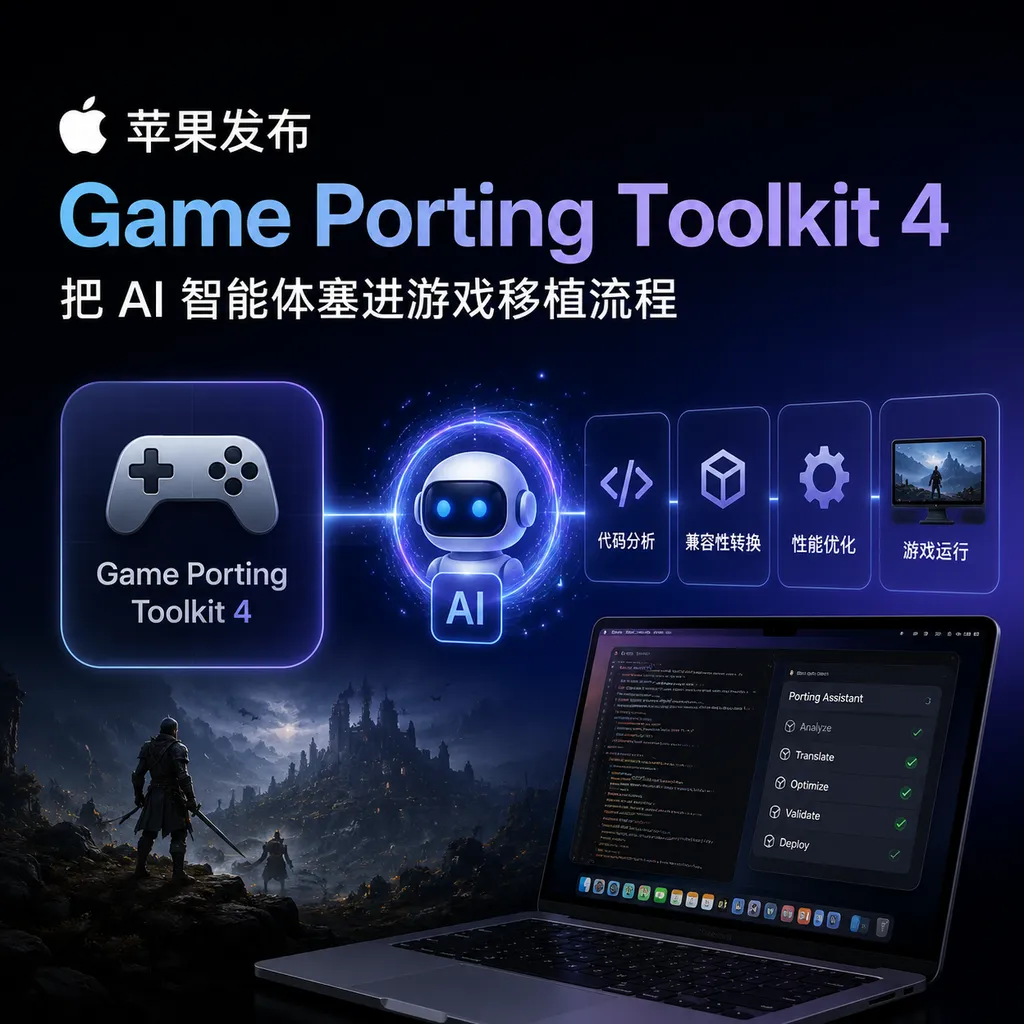 苹果发布 Game Porting Toolkit 4:把 AI 智能体塞进游戏移植流程