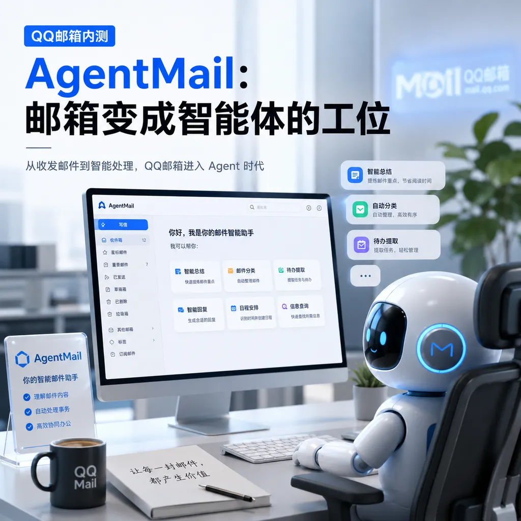 QQ邮箱内测AgentMail:邮箱变成智能体的工位