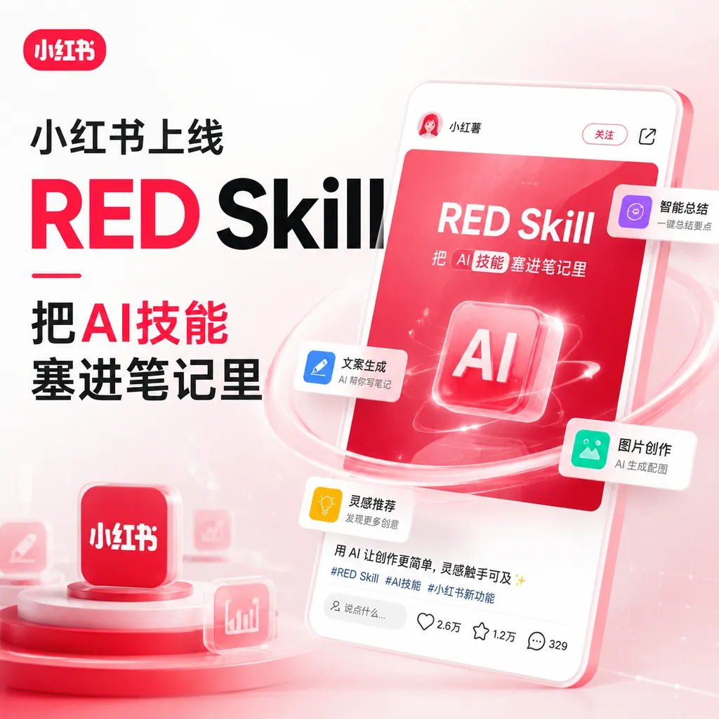小红书上线RED Skill:把AI技能塞进笔记里