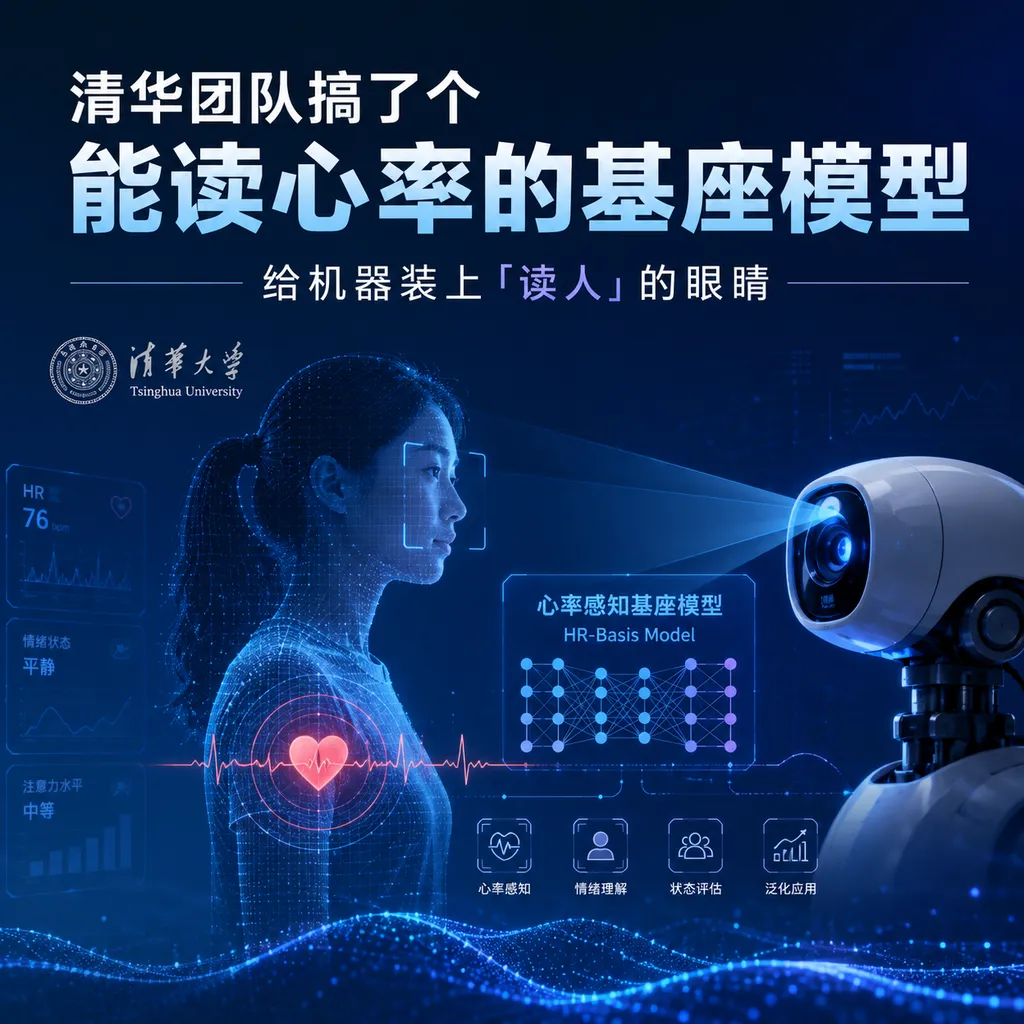 清华团队搞了个能读心率的基座模型,给机器装上「读人」的眼睛