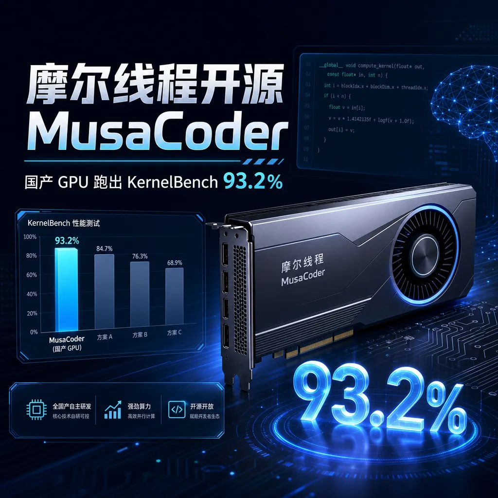 摩尔线程开源 MusaCoder:国产 GPU 跑出 KernelBench 93.2%