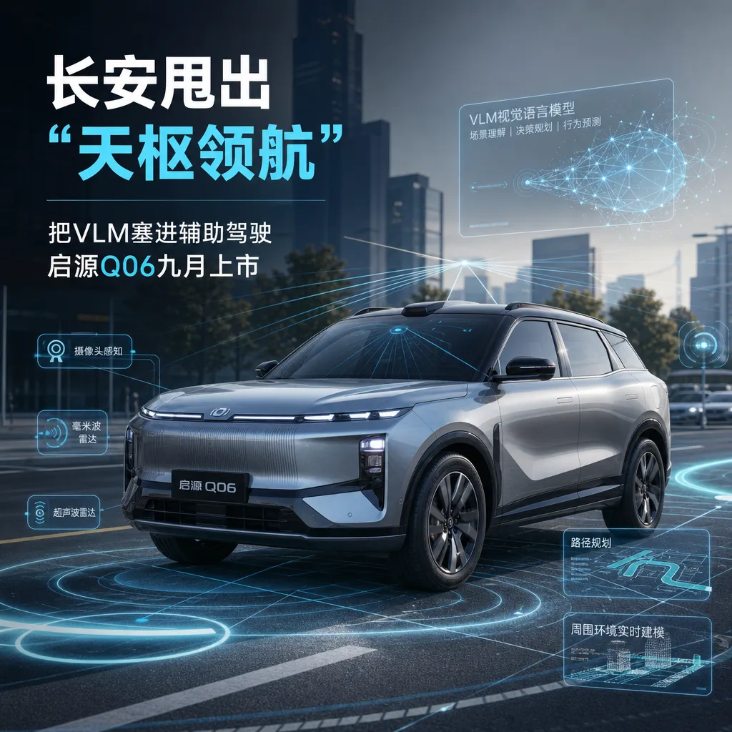 长安甩出"天枢领航":把VLM塞进辅助驾驶,启源Q06九月上市