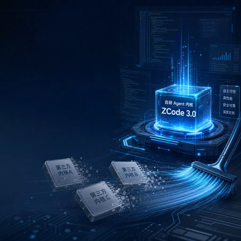 智谱 ZCode 3.0 押注自研 Agent,把第三方内核扫地出门