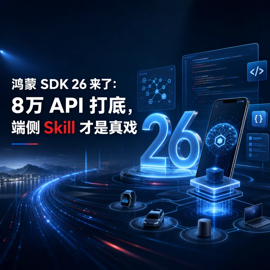鸿蒙 SDK 26 来了:8万 API 打底,端侧 Skill 才是真戏