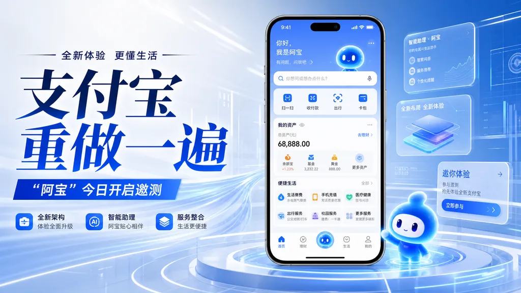 支付宝把自己重做了一遍,"阿宝"今日开启邀测