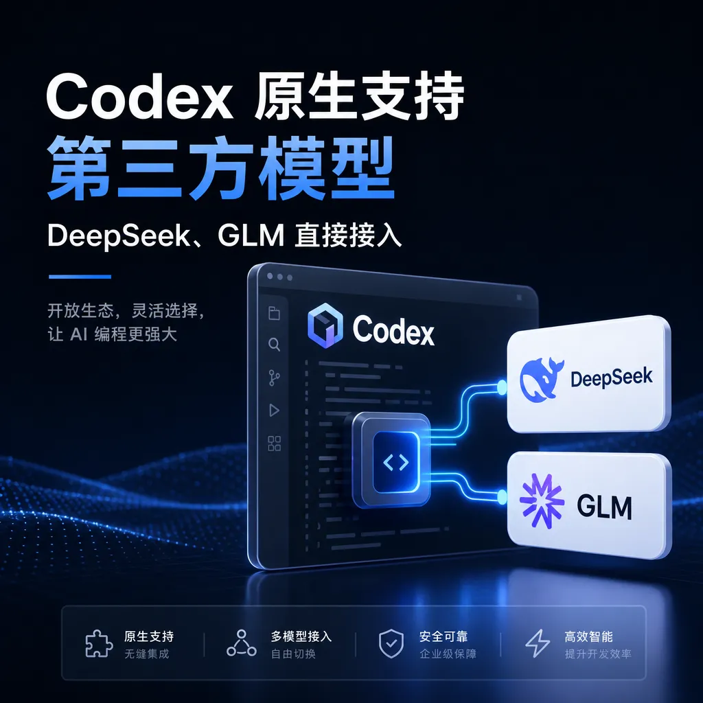 Codex 原生支持第三方模型,DeepSeek、GLM 直接接入