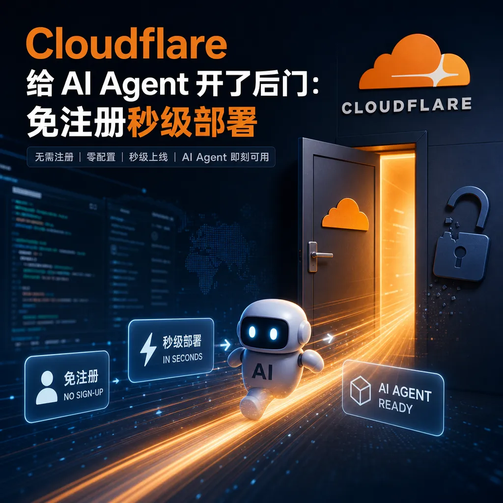 Cloudflare 给 AI Agent 开了后门:免注册秒级部署