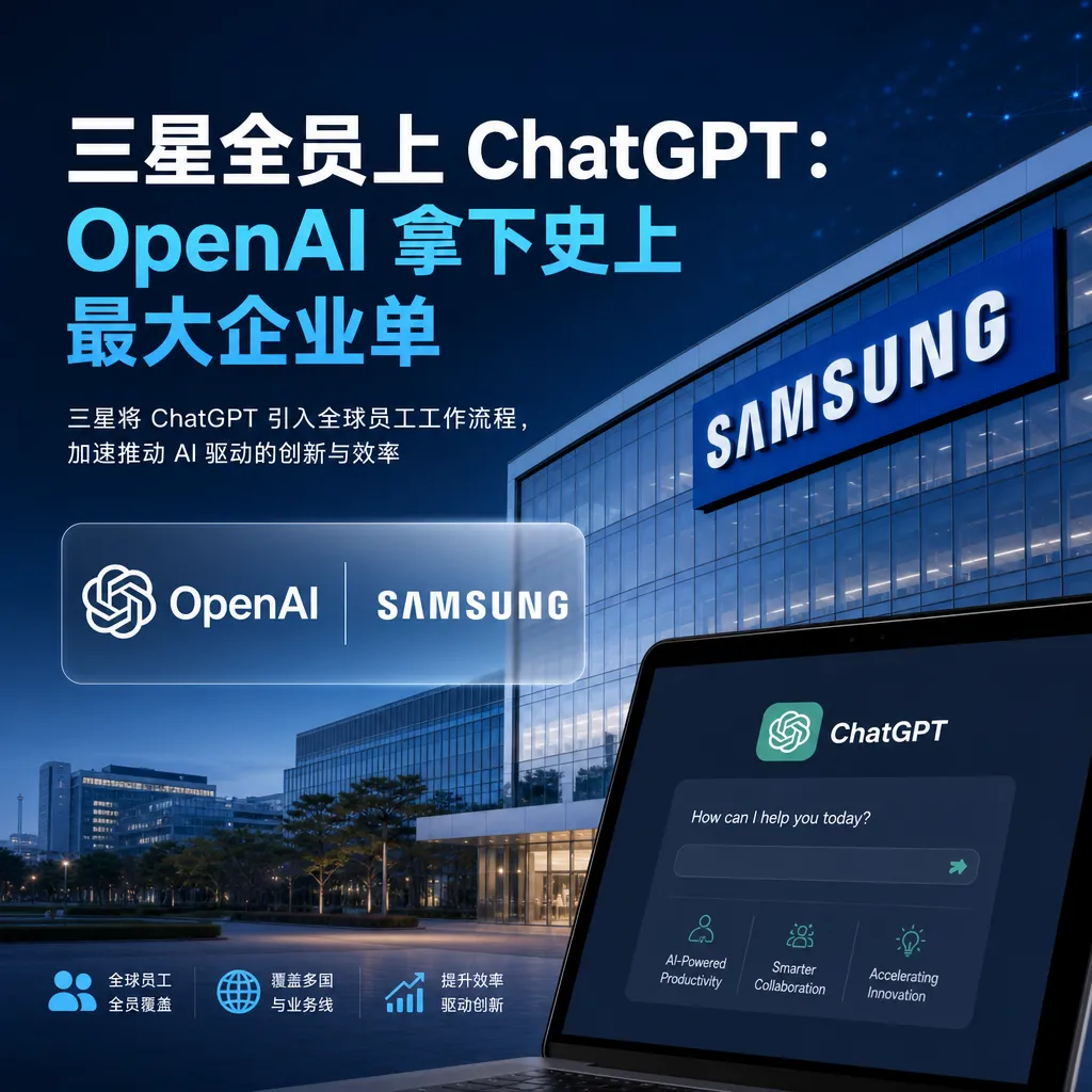 三星全员上 ChatGPT:OpenAI 拿下史上最大企业单