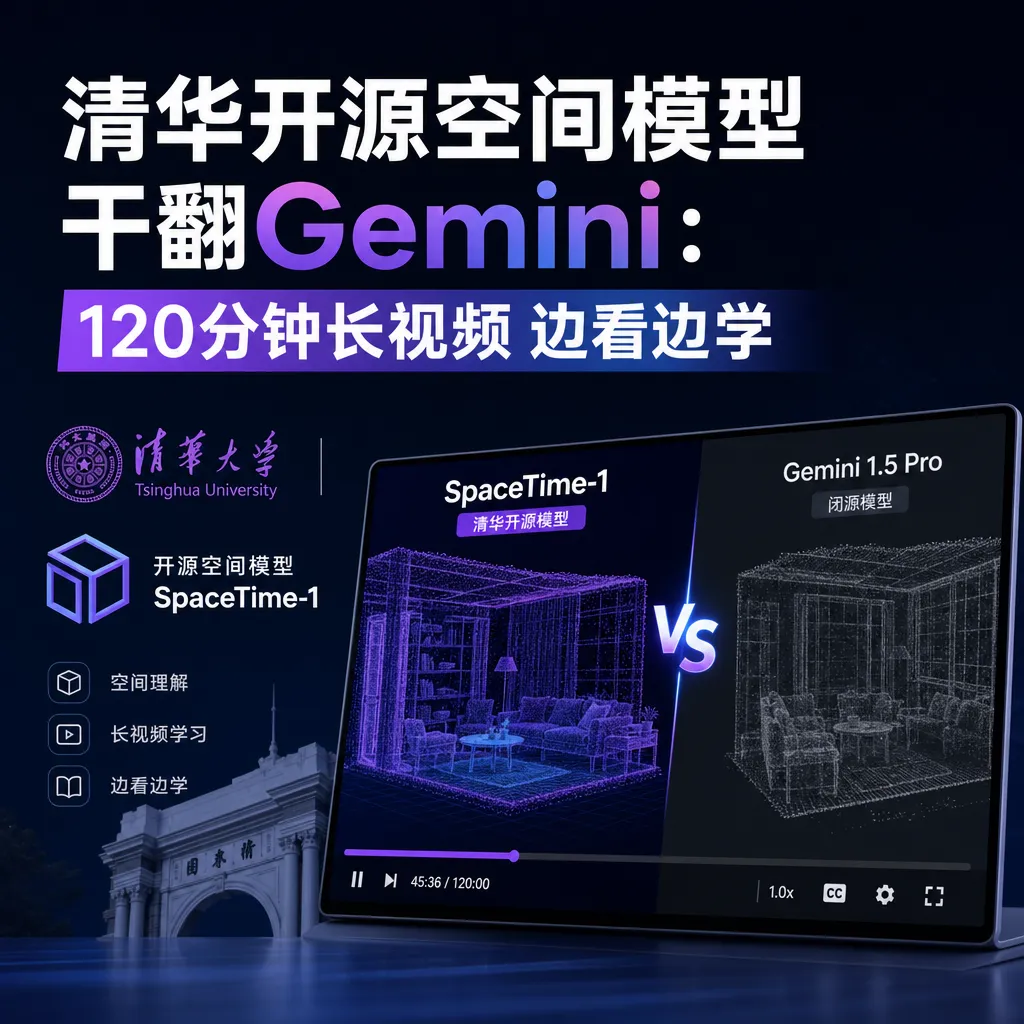 清华开源空间模型干翻Gemini:120分钟长视频边看边学