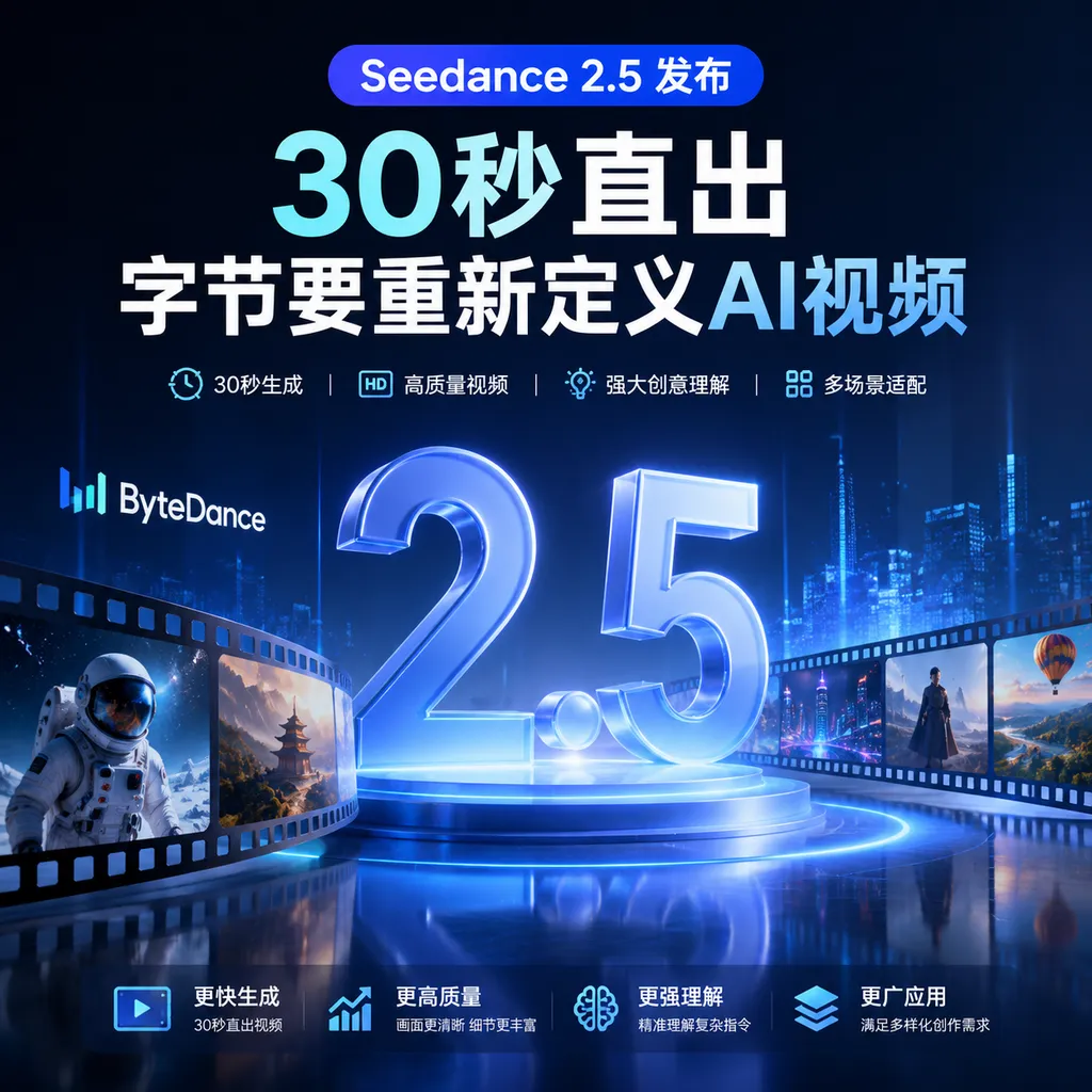 Seedance 2.5 发布:30秒直出,字节要重新定义AI视频